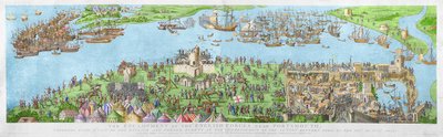 The Encampment of the English Forces near Portsmouth during the Battle of the Solent, 1778 by James Basire